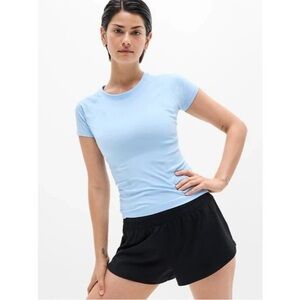Lululemon Light Blue Crewneck Women's Cropped Tee
